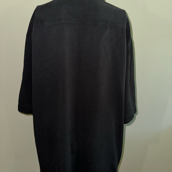Tommy Bahama 100% Silk Black Short Sleeve Button Down Shirt, Size L - Picture 5 of 8